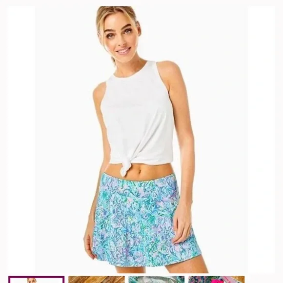 Lilly Pulitzer Luxletic Blue and Green Patterned Apparel - Picture 7 of 7